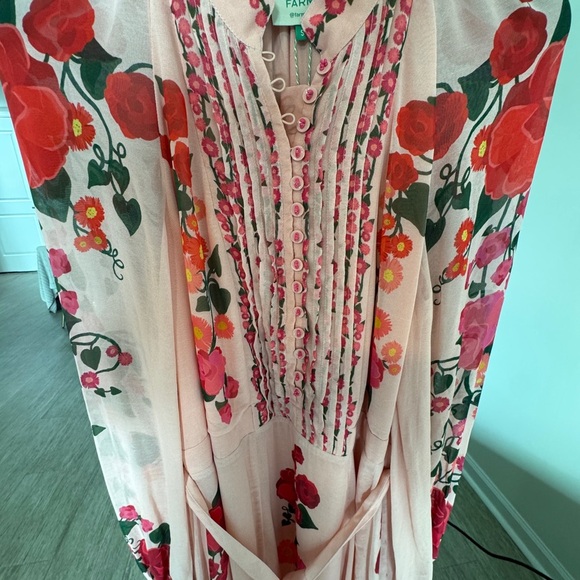 Farm Rio: HEART IVY SCARF LIGHT PINK MAXI DRESS - Picture 2 of 11